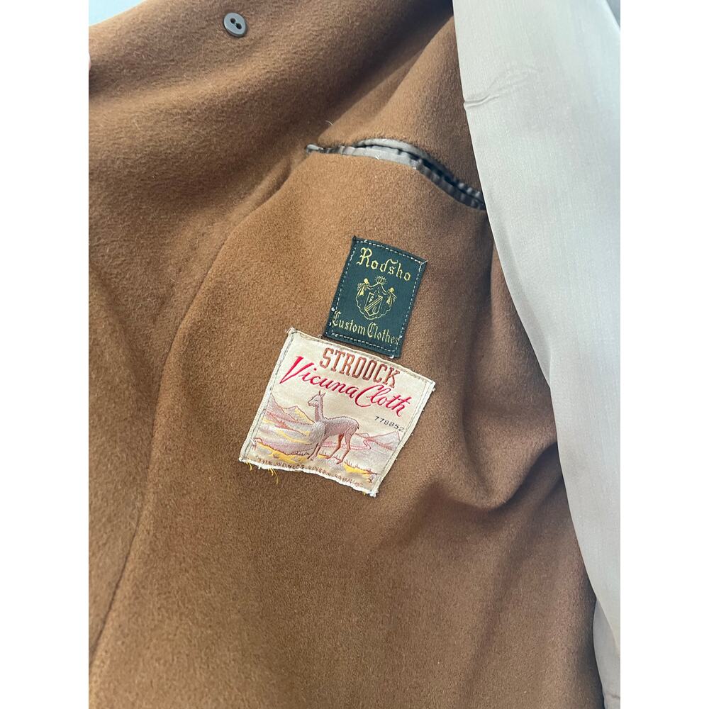 EXTREMELY RARE 1963 Vintage Stroock Vicuna Trench Overcoat Scarf Collectible JL - Picture 10 of 16